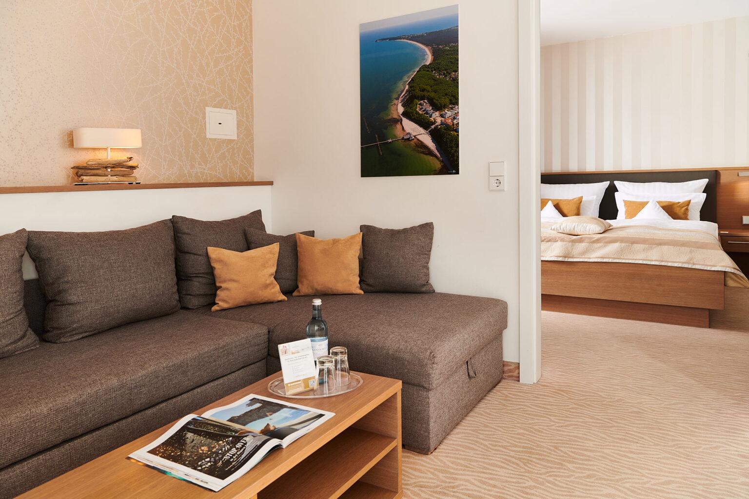 Suite mit 2 Balkonen und Meerblick im Hotel Bernstein Sellin auf Rügen